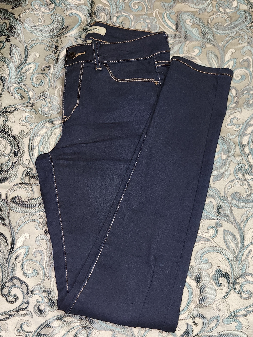 Blue Spice Navy Stretch Jeggings with Contrast Stitching
